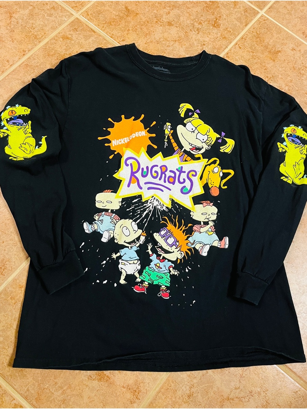 Women’s Rugrats Nickelodeon Black Long Sleeve Graphic Tee Size L